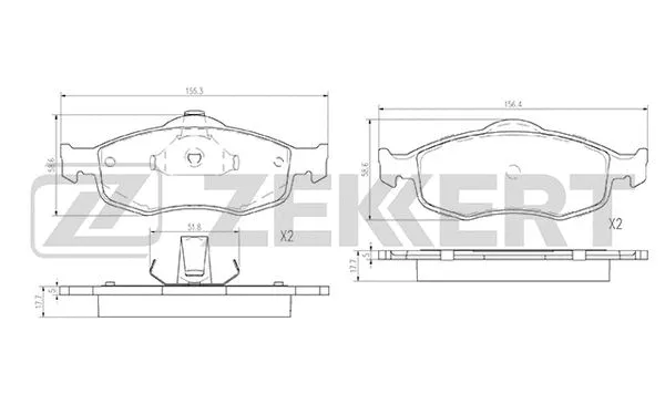 Brake Pad Set, disc brake (BS-2870)