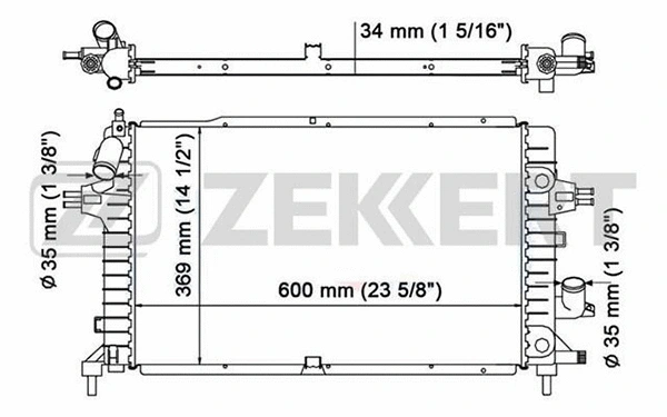 Radiator, engine cooling (MK-1188)