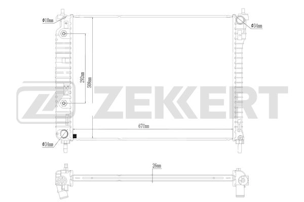 Radiator, engine cooling (MK-1085)