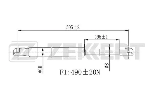 Gas Spring, boot/cargo area (GF-2454)
