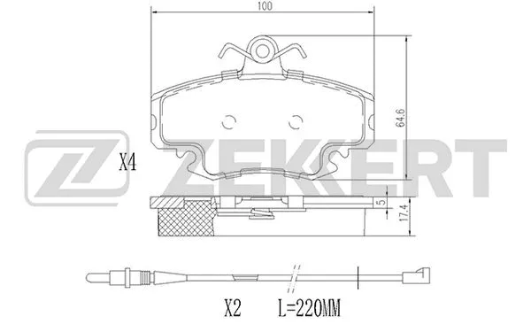 Brake Pad Set, disc brake (BS-1482)