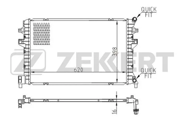 Radiator, engine cooling (MK-1522)
