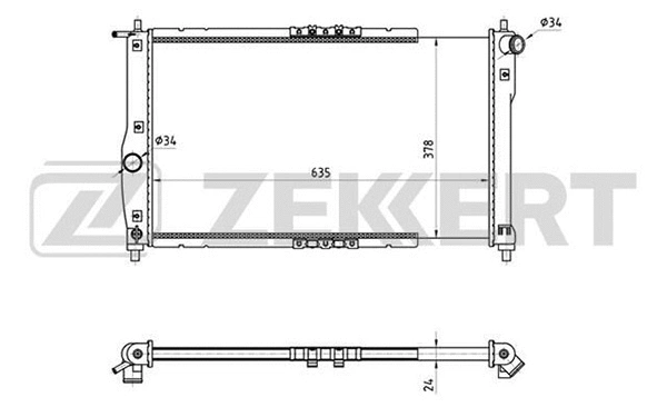 Radiator, engine cooling (MK-1116)