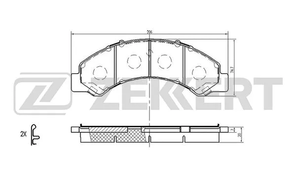 Brake Pad Set, disc brake (BS-2454)