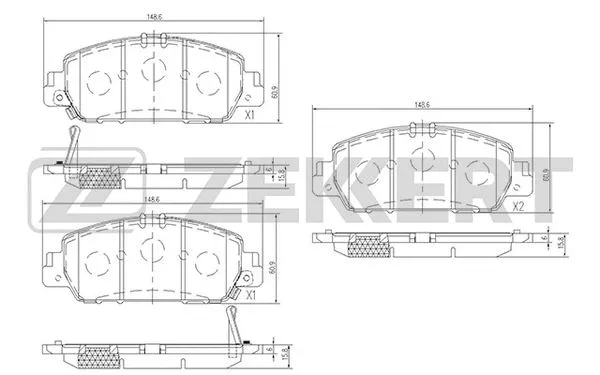 Brake Pad Set, disc brake (BS-2170)
