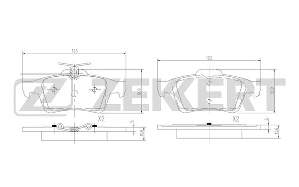Brake Pad Set, disc brake (BS-1600)