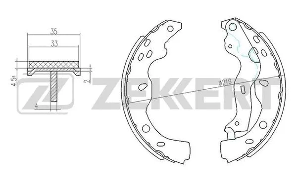 Brake Shoe Set (BK-4154)