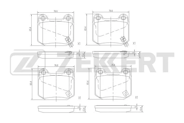 Brake Pad Set, disc brake (BS-1510)