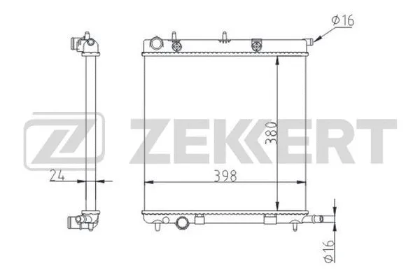Radiator, engine cooling (MK-1550)