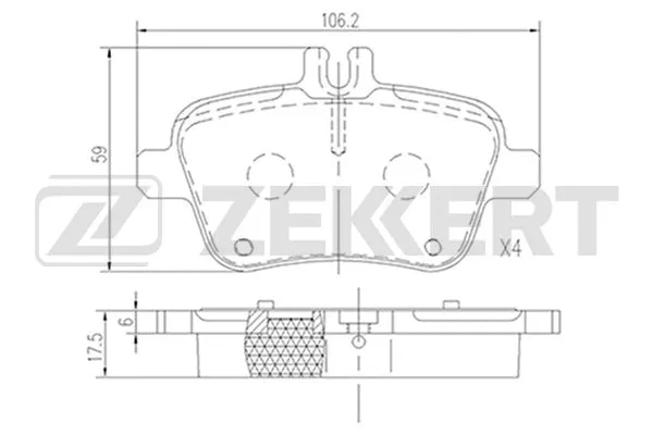 Brake Pad Set, disc brake (BS-2949)