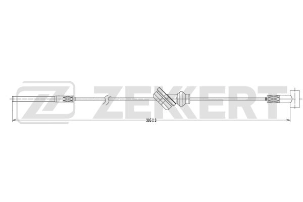 Cable Pull, parking brake (BZ-1201)