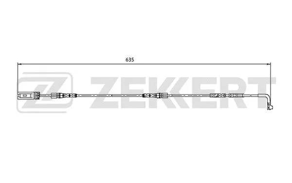 Warning Contact, brake pad wear (BS-8033)