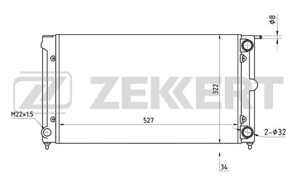 Radiator, engine cooling (MK-1030)