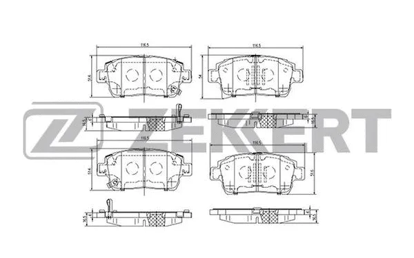 Brake Pad Set, disc brake (BS-2695)