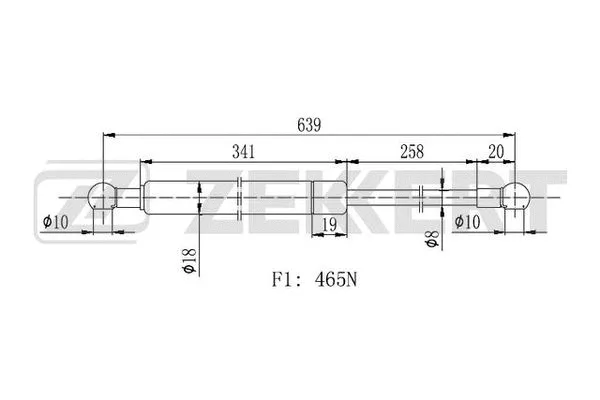 Gas Spring, boot/cargo area (GF-2113)