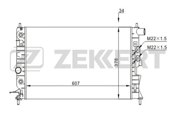 Radiator, engine cooling (MK-1516)