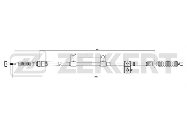 Cable Pull, parking brake (BZ-1029)