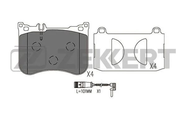 Brake Pad Set, disc brake (BS-2953)