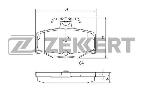 Brake Pad Set, disc brake (BS-2272)