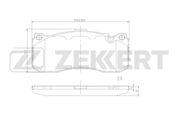 Brake Pad Set, disc brake (BS-3046)