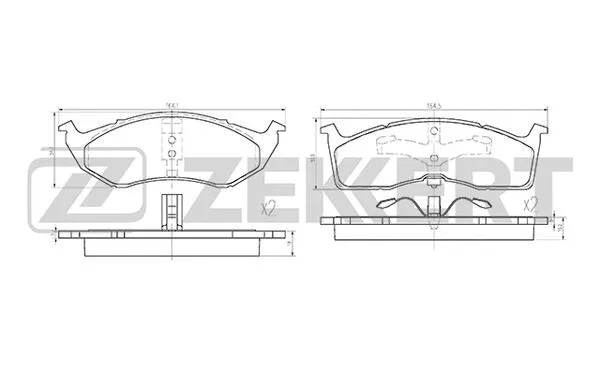 Brake Pad Set, disc brake (BS-1330)