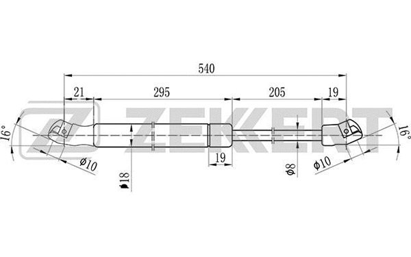 Gas Spring, boot/cargo area (GF-1096)
