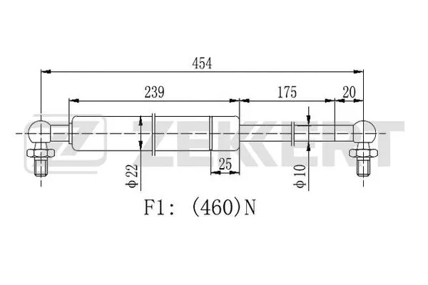 Gas Spring, boot/cargo area (GF-2418)