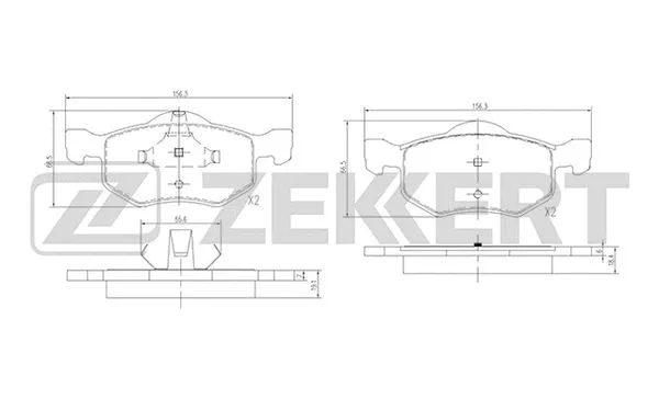 Brake Pad Set, disc brake (BS-1671)