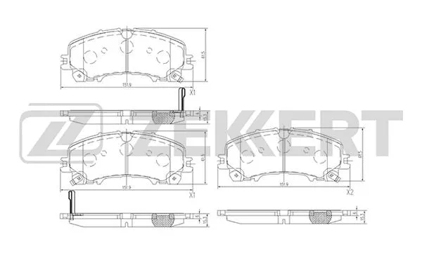 Brake Pad Set, disc brake (BS-2381)