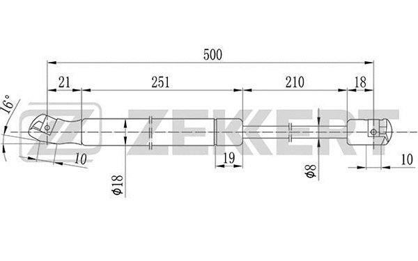 Gas Spring, boot/cargo area (GF-1029)