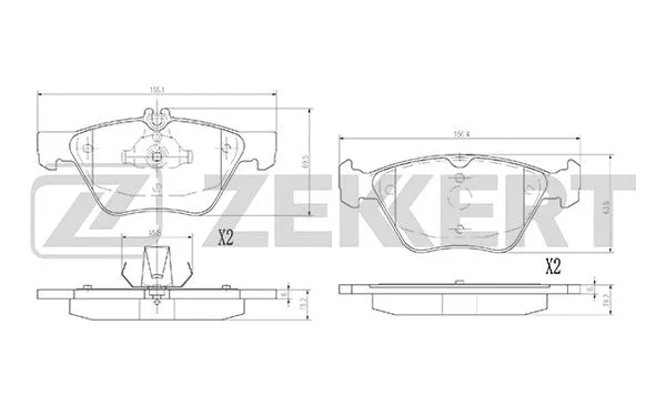 Brake Pad Set, disc brake (BS-2881)