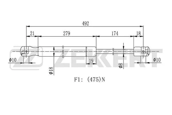 Gas Spring, boot/cargo area (GF-2426)