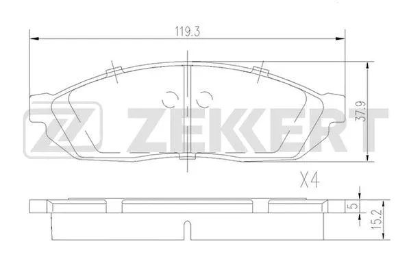 Brake Pad Set, disc brake (BS-1770)