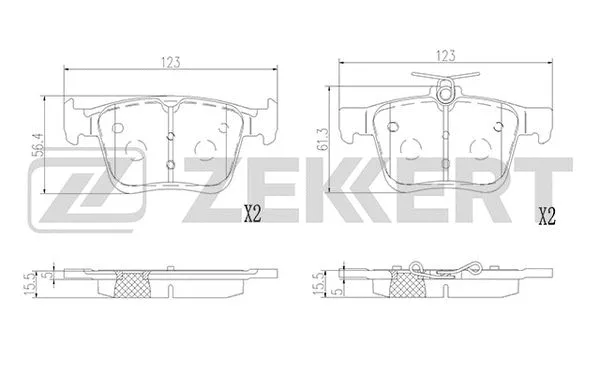 Brake Pad Set, disc brake (BS-2952)