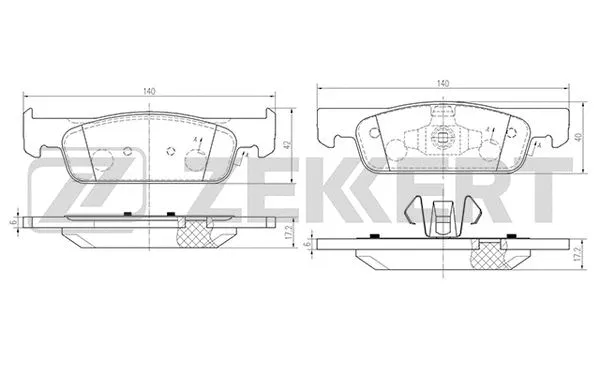 Brake Pad Set, disc brake (BS-1965)