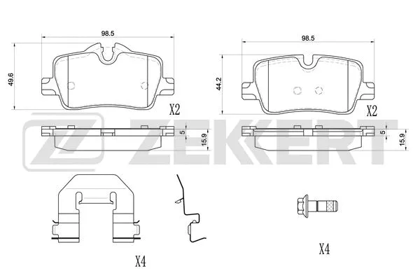 Brake Pad Set, disc brake (BS-1169)