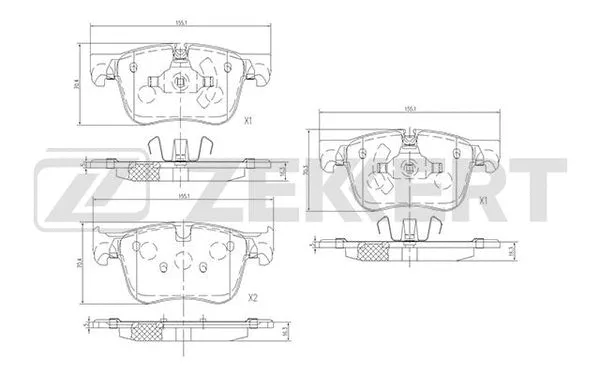 Brake Pad Set, disc brake (BS-1694)