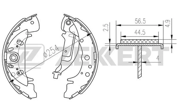 Brake Shoe Set (BK-4187)