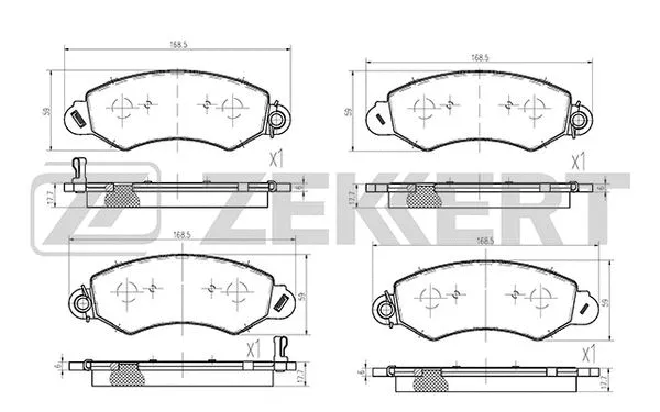 Brake Pad Set, disc brake (BS-2841)