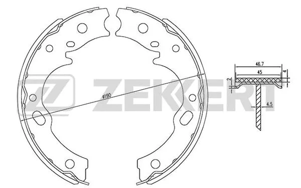 Brake Shoe Set (BK-4137)
