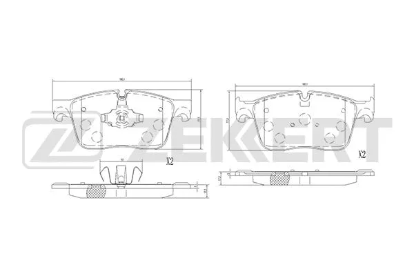 Brake Pad Set, disc brake (BS-1836)