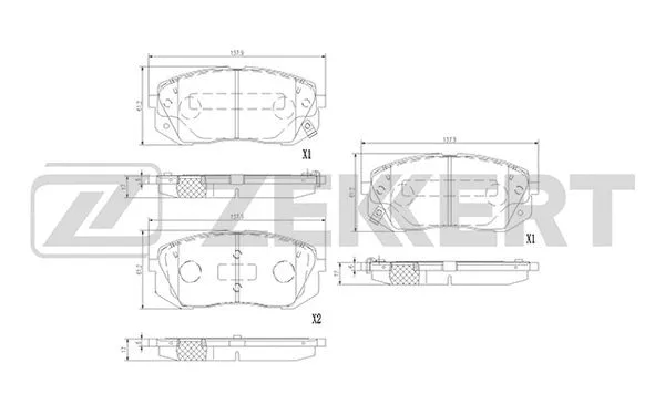 Brake Pad Set, disc brake (BS-3021)