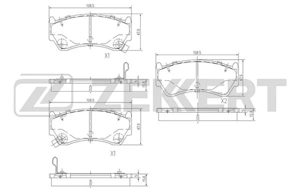 Brake Pad Set, disc brake (BS-1217)