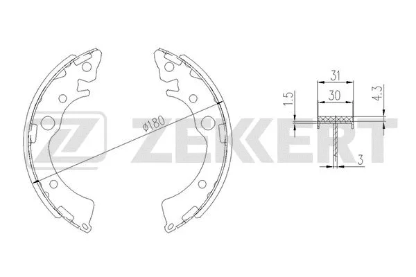Brake Shoe Set (BK-4161)