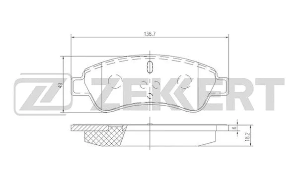Brake Pad Set, disc brake (BS-1434)