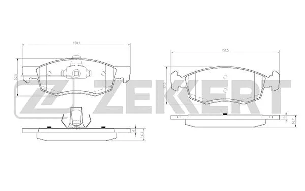 Brake Pad Set, disc brake (BS-2940)