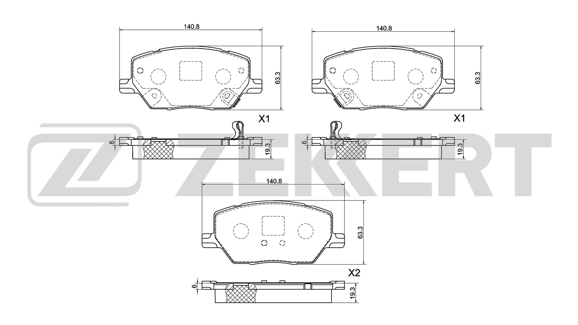 Brake Pad Set, disc brake (BS-1069)