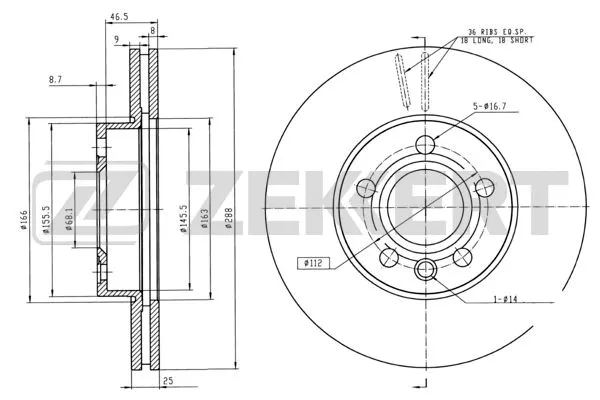 Brake Disc (BS-5198B)