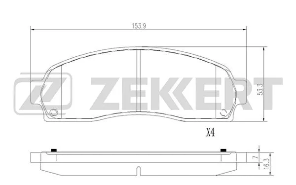 Brake Pad Set, disc brake (BS-2130)