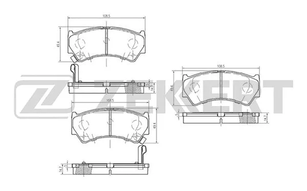 Brake Pad Set, disc brake (BS-2435)